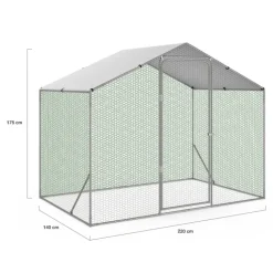 Parc à poules grillagé 3 m²