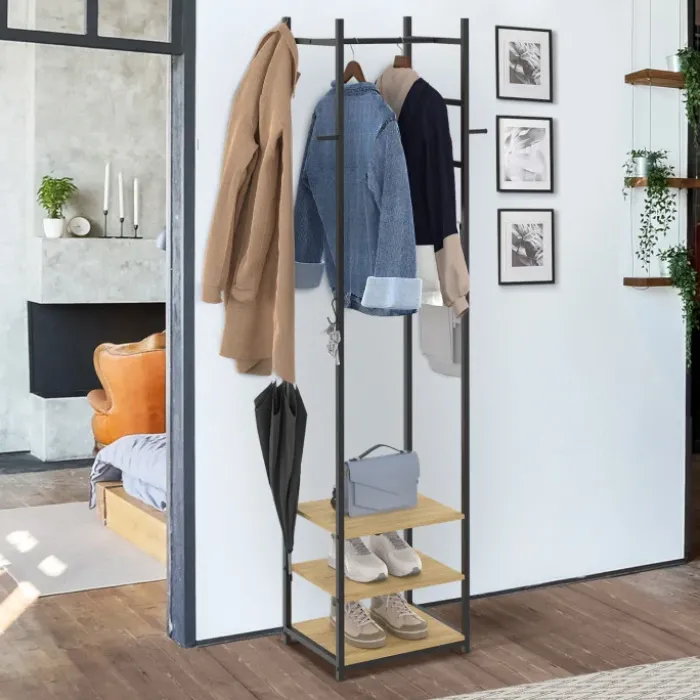 Penderie d'entrée et porte manteau