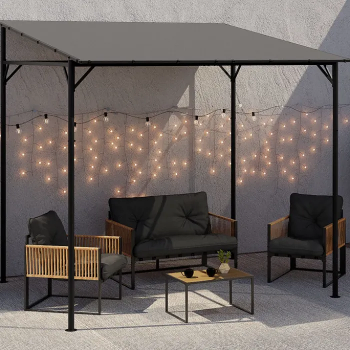 Pergola adossée - Tonelle de jardin 2.3 x 2.4 M