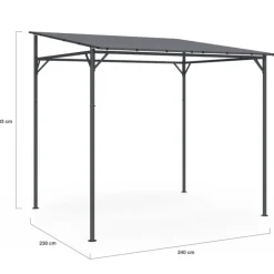 Pergola adossée - Tonelle de jardin 2.3 x 2.4 M