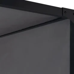 Pergola avec rideaux coulissants gris anthracite 3x6m