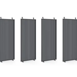Pergola édition collector persiennes verticales toit rétractable 3x4 M 4 pans modulables gris anthracite