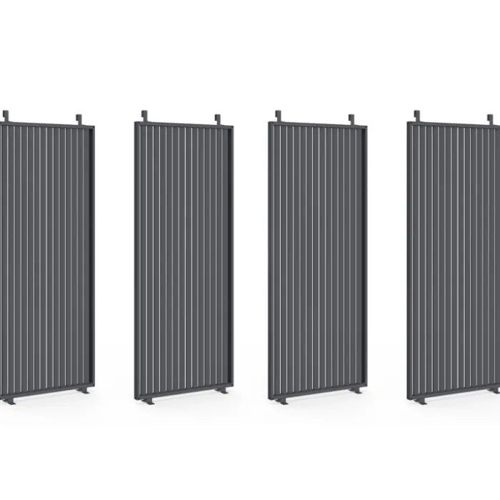Pergola édition collector persiennes verticales toit rétractable 3x4 M 4 pans modulables gris anthracite