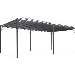 Pergola lames orientables gris anthracite 3x6m