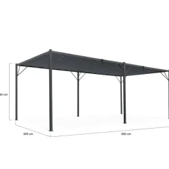 Pergola lames orientables gris anthracite 3x6m