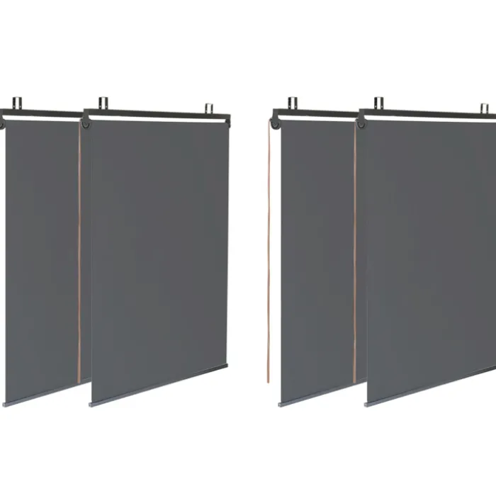 Pergola lames orientables et stores gris anthracite