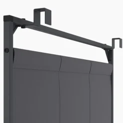 Pergola persienne 3x4 M gris anthracite avec toit rétractable et 4 pans modulables