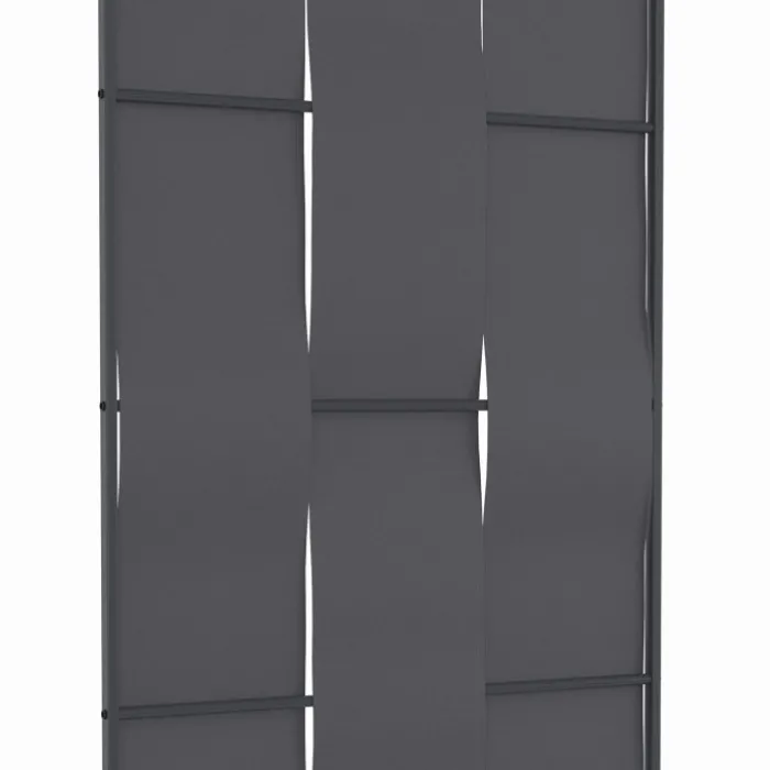 Pergola persienne 3x4 M gris anthracite avec toit rétractable et 4 pans modulables