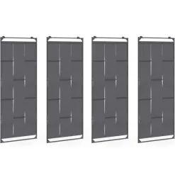 Pergola persienne 3x4 M gris anthracite avec toit rétractable et 4 pans modulables