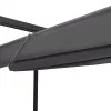Pergola rétractable gris 6 pieds en acier 3x6 m et toile polyester