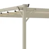 Pergola toit rétractable 4 pieds 3x4 M tonnelle structure beige et toile beige