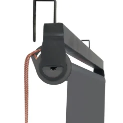 Pergola toit rétractable gris et stores enrouleurs