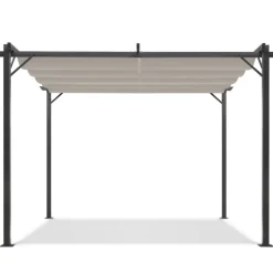 Pergola toit rétractable taupe 3x4 M