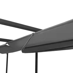 Pergola toit rétractable 3x6m gris anthracite et stores enrouleurs