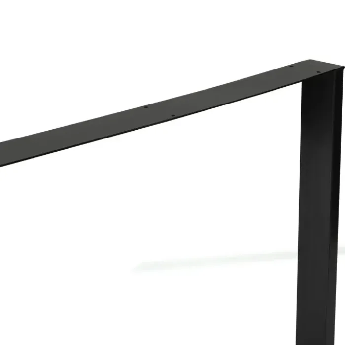 Pieds de table carrés en métal noir design industriel
