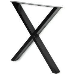 Pieds de table en X en métal noir