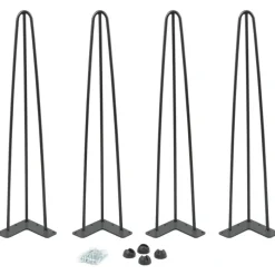 Pieds de table épingle hauteur 71 cm