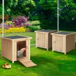Pondoirs en bois pour poules avec fond