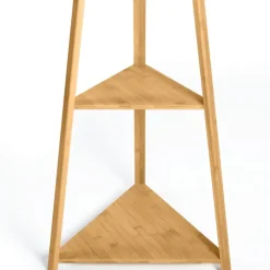 Porte-manteau bambou avec étagères d’angle