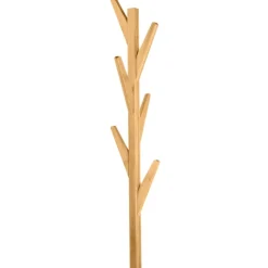Porte-manteau bambou avec étagères d’angle