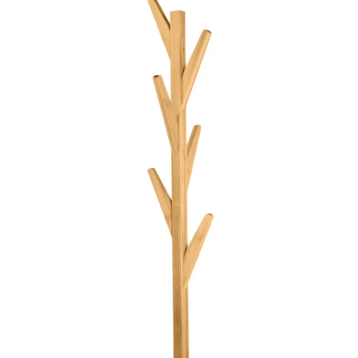 Porte-manteau bambou avec étagères d’angle