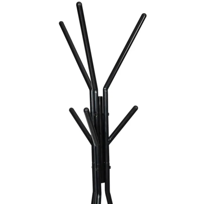 Porte-manteau bois métal design avec plateaux