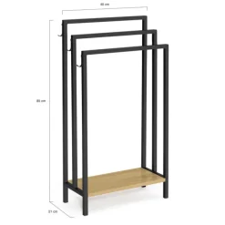 Porte-serviettes design industriel avec une étagère