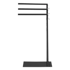 Porte-serviettes sur pied métal noir