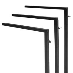 Porte-serviettes sur pied métal noir
