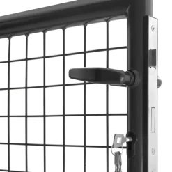 Portillon gris anthracite jardin en acier 105 x 150 cm
