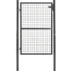 Portillon gris anthracite jardin en acier 105 x 125 cm