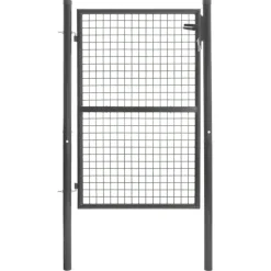 Portillon gris anthracite jardin en acier 105 x 125 cm