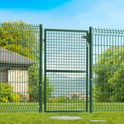 Portillon vert jardin en acier 105 x 150 cm