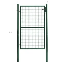 Portillon vert jardin en acier 105 x 150 cm