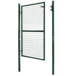 Portillon vert jardin en acier 105 x 150 cm