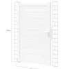Portillon 100x160 cm en aluminium blanc