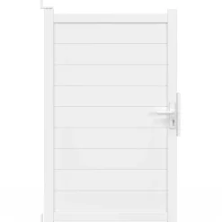 Portillon 100x160 cm en aluminium blanc
