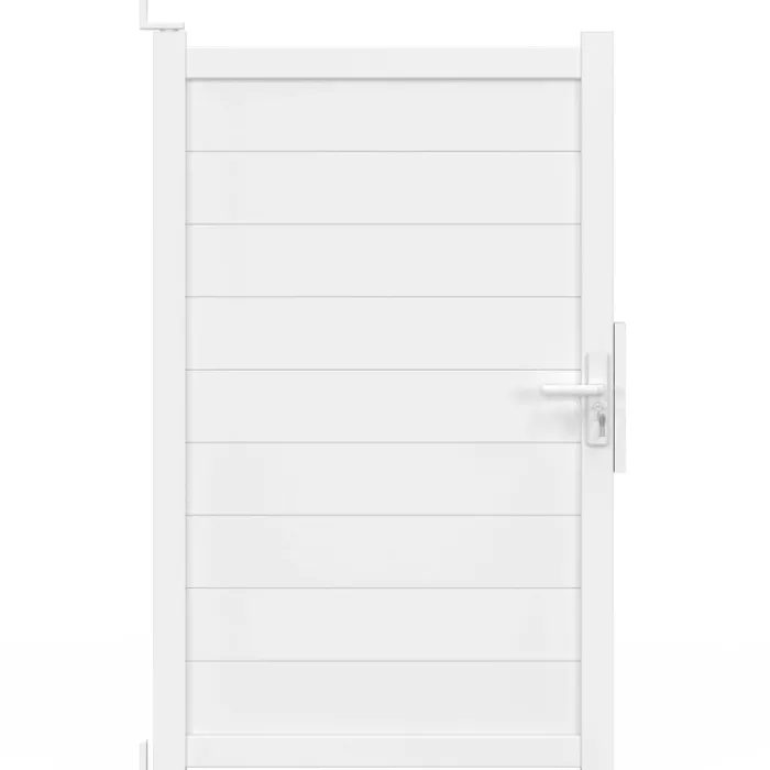 Portillon 100x160 cm en aluminium blanc