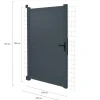 Portillon 100x160 cm en aluminium gris anthracite