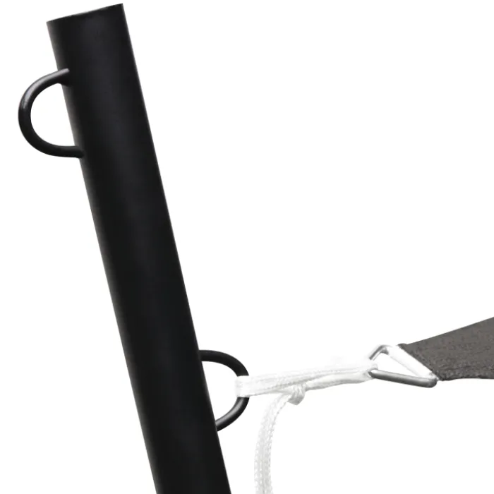 Poteau pour toile ombrage en acier noir 220 cm