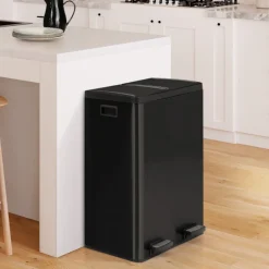 Poubelle de cuisine 2x30L seaux amovibles avec pédales