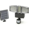Projecteur LED solaire 3 spots 178 LED avec détecteur de mouvement