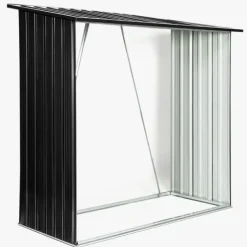 Rangement extérieur en acier pour bois de chauffage