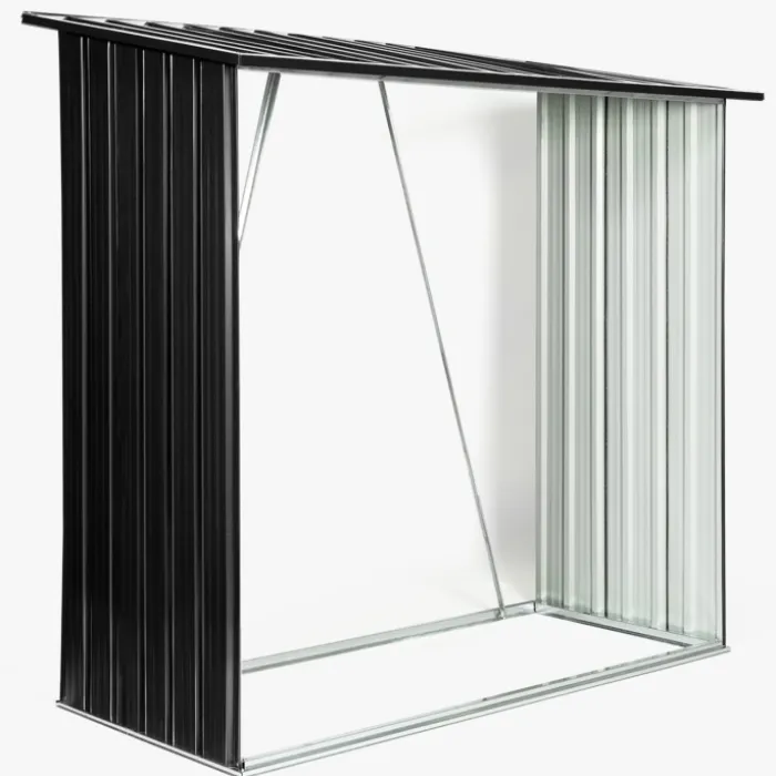 Rangement extérieur en acier pour bois de chauffage