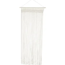 Rideau bohème beige en macramé