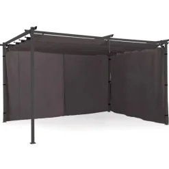 Rideaux extérieurs pour pergola 3x4m gris