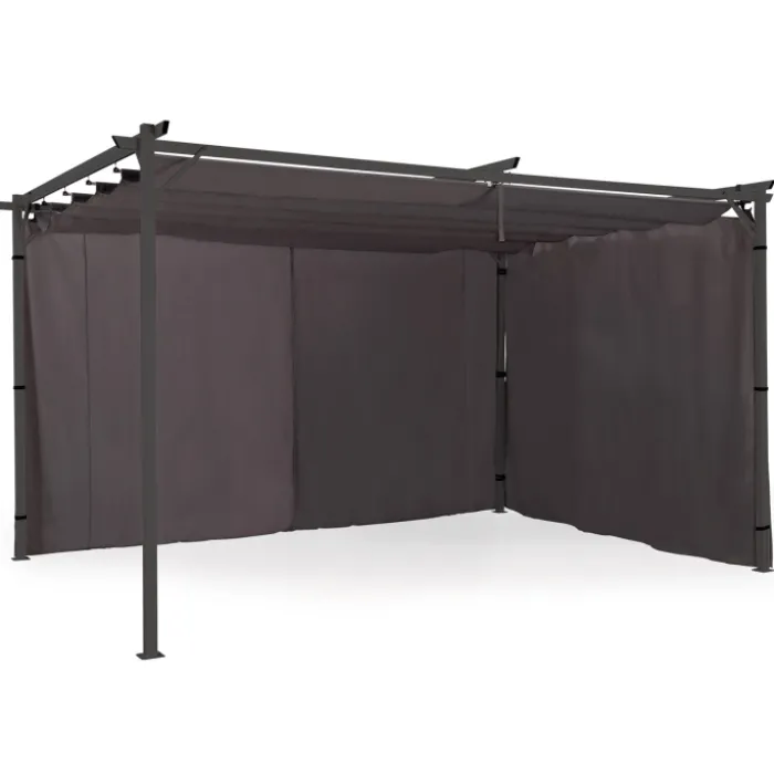 Rideaux extérieurs pour pergola 3x4m gris
