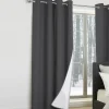 Rideaux occultants thermiques gris anthracite
