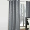Rideaux occultants thermiques gris anthracite avec motifs