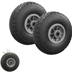 Roues increvables 250 mm pour brouette, diable, chariot
